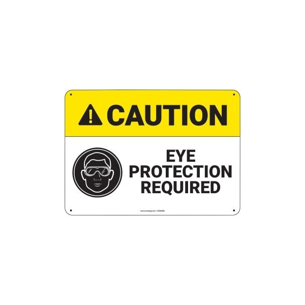 Pig PIG Eye Protection Required Sign 14" x 10" Aluminum 14" L x 10" H SGN2004-10X14-ALM - main